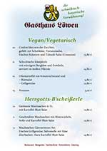 Vegetarisches und Maultaschen vom Gasthaus Löwen Stuttgart-Vaihingen